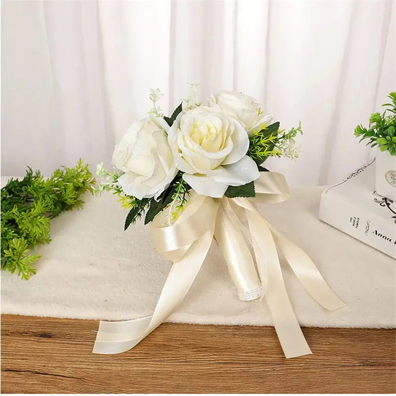 Bridal Flower Bouquet Wedding Supplies Artificial Silk Rose Peony Flower Wedding Bouquet Orchid Quality Bouquets Shop1102732563 Store