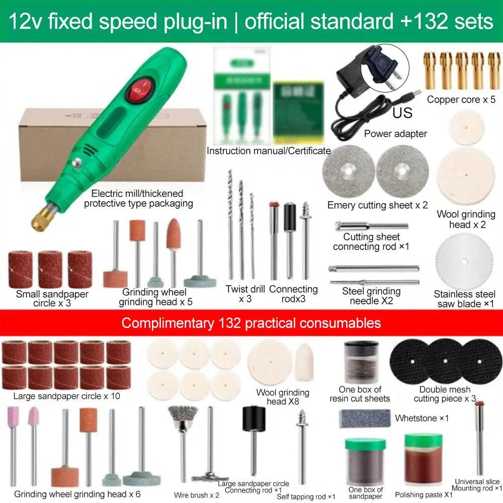 Electric Drill Grinder Engraver Pen Grinder Mini Drill Polishing Electric Rotary Tool Grinding Machine Miniature Household Tool Home Of Hybrid Tools Store