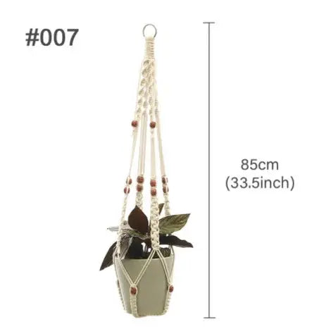 Gardening Macrame Plant shelves Hanging Basket Outdoor Hanger Rope Cotton Linen Flower pot Net  Courtyard Wall Hanging Decor  