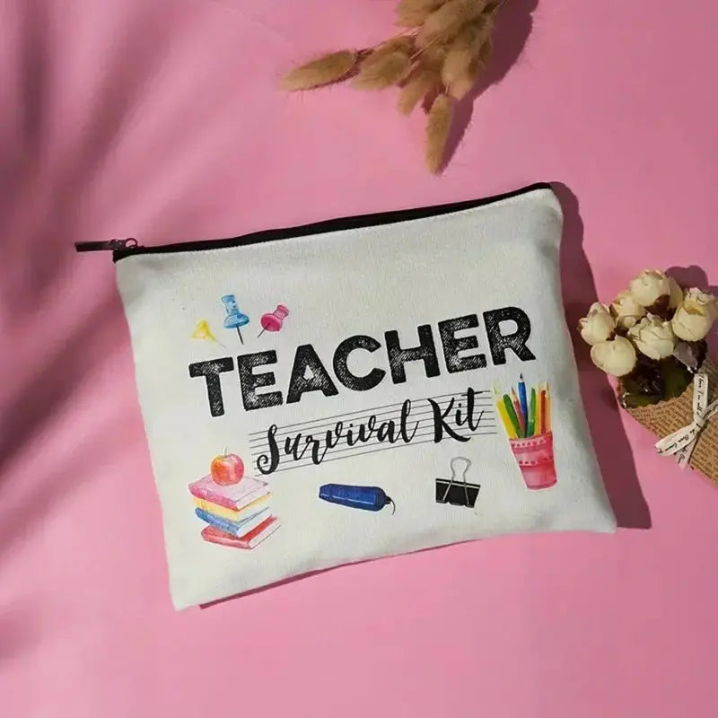 Teacher Appreciation Gifts Best Teacher Ever Cosmetic Bag Teacher Gifts for Women Teacher Makeup Bag Pencil Pouch for Teacher Shop1102892585 Store