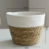 Straw Weaving Flower Plant Pot Basket Grass Planter Basket Indoor Outdoor Flower Pot Cover Plant Containers for Plantable Plants  