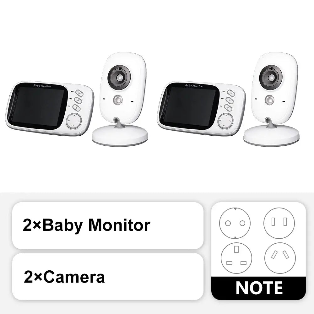 3.5 Inch Video Baby Monitor 2.4G Mother Kid Two-way Audio Night Vision Video Surveillance Camera With Temperature display Screen Eye4U Official Store  EBOYGIFTS