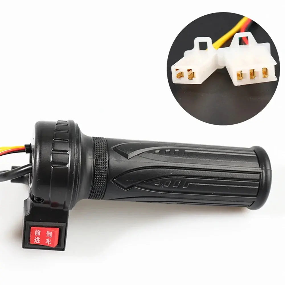 Electric Bike Bicycle Twist-Throttle High/Medium/Low Speed/Forward/Reverse Wire Throttle Grip For Electric Scooter Bike Handleba  