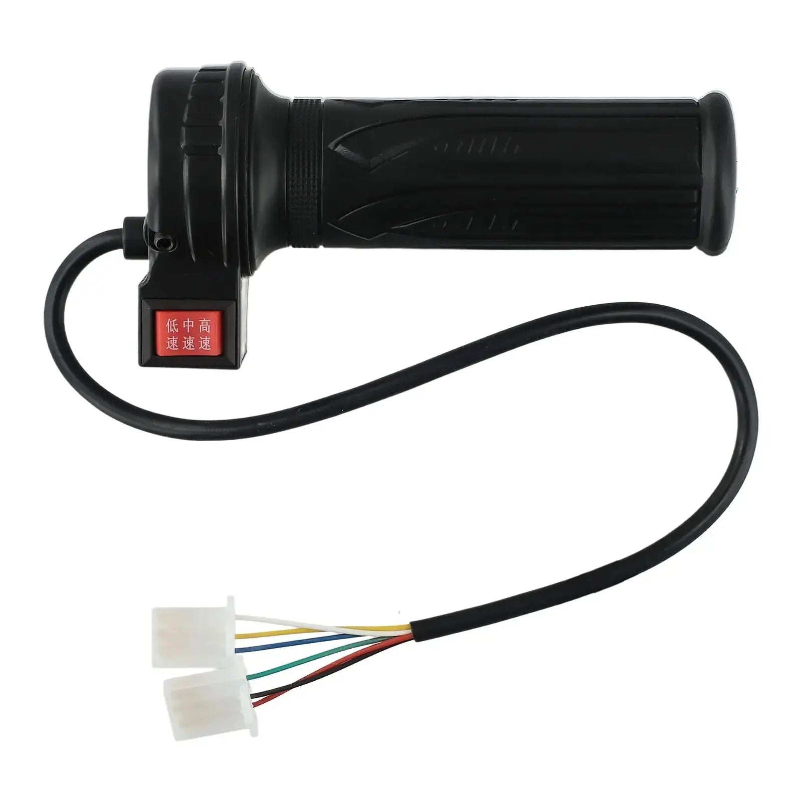 Electric Bike Bicycle Twist-Throttle High/Medium/Low Speed/Forward/Reverse Wire Throttle Grip For Electric Scooter Bike Handleba  