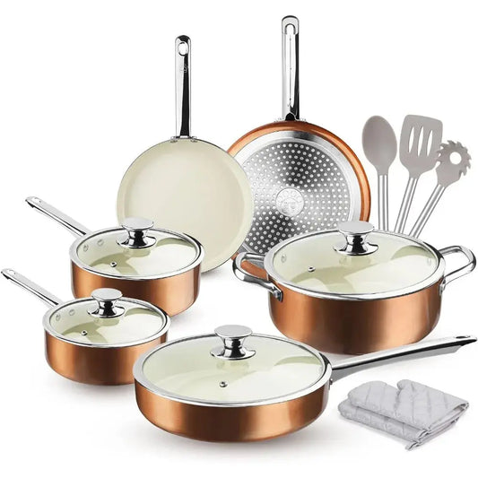 Video Pan Cooking Pots Sets Non-stick Cookware for Kitchen Accessories Salt and Pepper Set Pot Utensils Bbq Tools Cutlery Dining - eboygifts