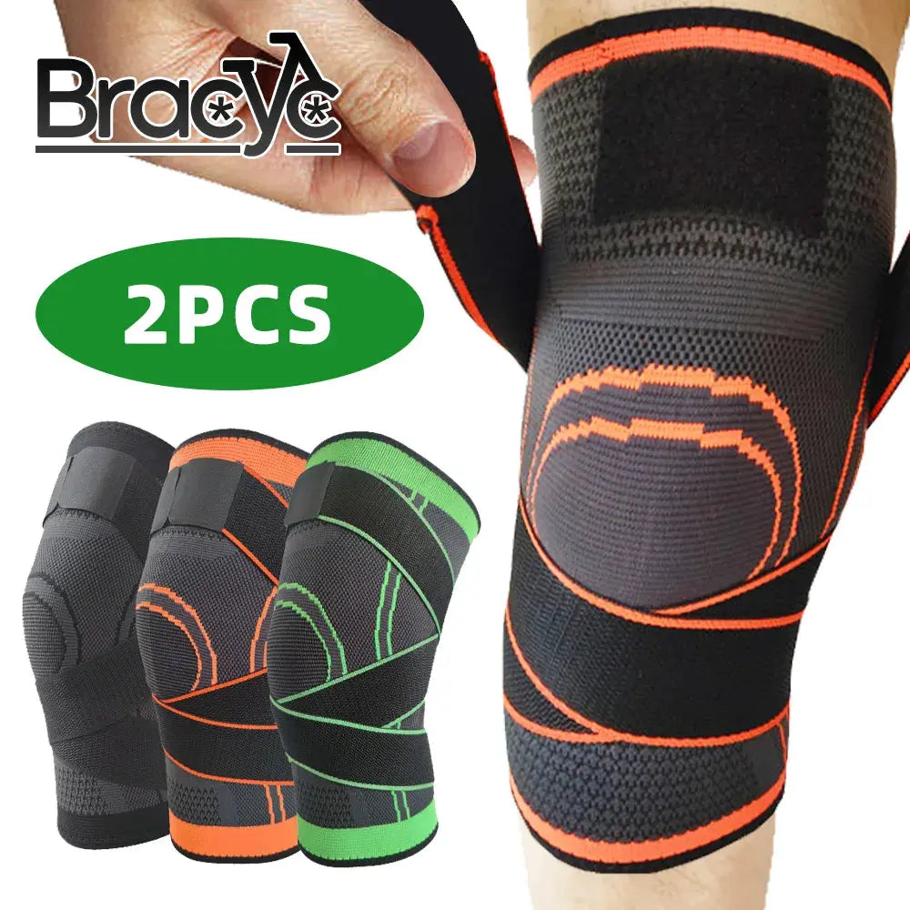 2PCS Knee Pads Sports Pressurized Elastic Kneepad Bracyc Official Store