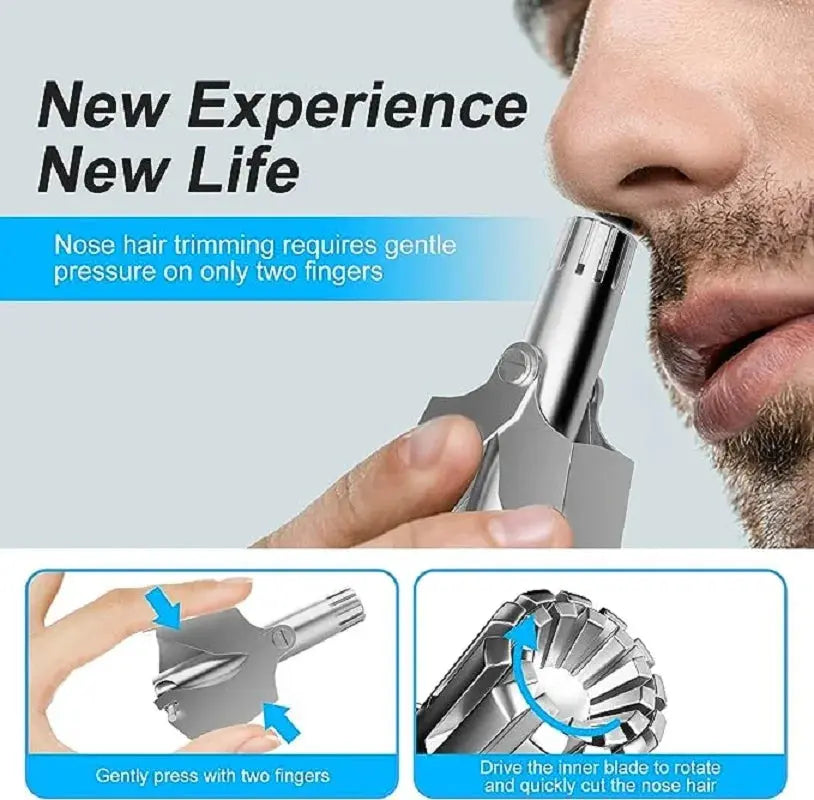 Nose Hair Trimmer For Men And Women With No Noise Washable Manual Nasal Hair Trimmer триммер для носа aparador de pêlos do nariz  