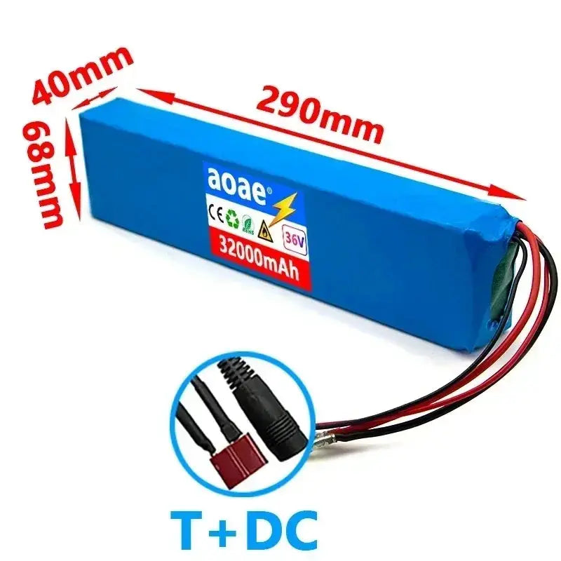 36V 100000mAh 18650 Rechargeable Lithium Battery Pack 10S3P Power Modified Bicycle Scooter Electric Vehicle with BMS+charger  