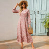 2023 Sping Summer Bohemian Women Maxi Dress Casual Long Sleeve High Waist Beach Woman Chiffon Dresses Floral Vestidoes Mujer New  