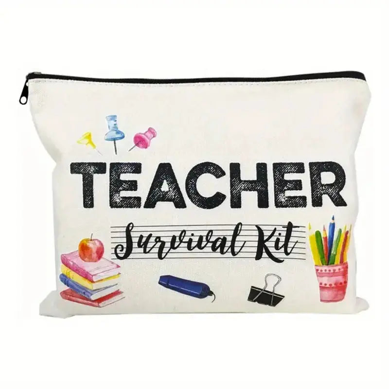 Teacher Appreciation Gifts Best Teacher Ever Cosmetic Bag Teacher Gifts for Women Teacher Makeup Bag Pencil Pouch for Teacher Shop1102892585 Store