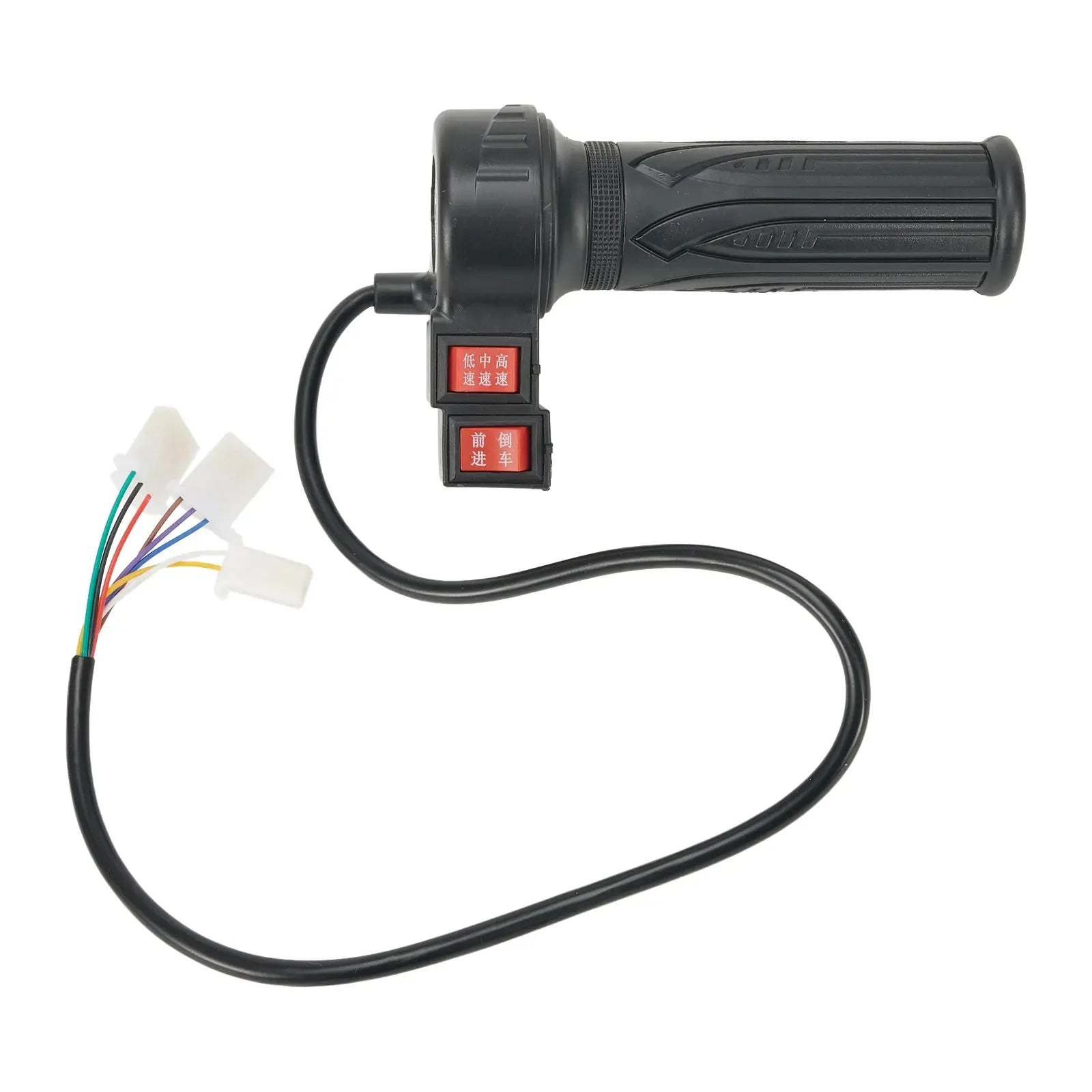 Electric Bike Bicycle Twist-Throttle High/Medium/Low Speed/Forward/Reverse Wire Throttle Grip For Electric Scooter Bike Handleba  