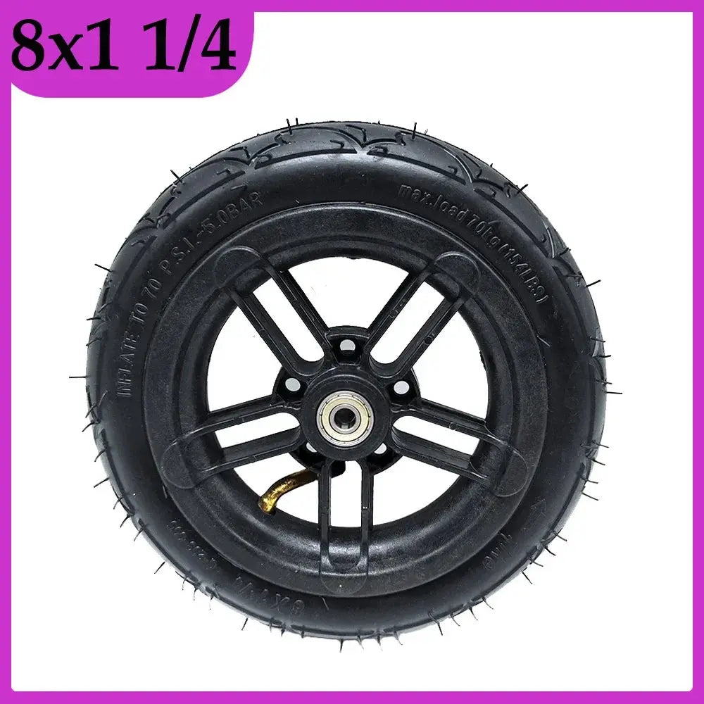 8 Inch 8x1 1/4 Wheel Pneumatic Inner Outer Tire for A-bike Folding Electric Scooter E-twow Replace Parts  