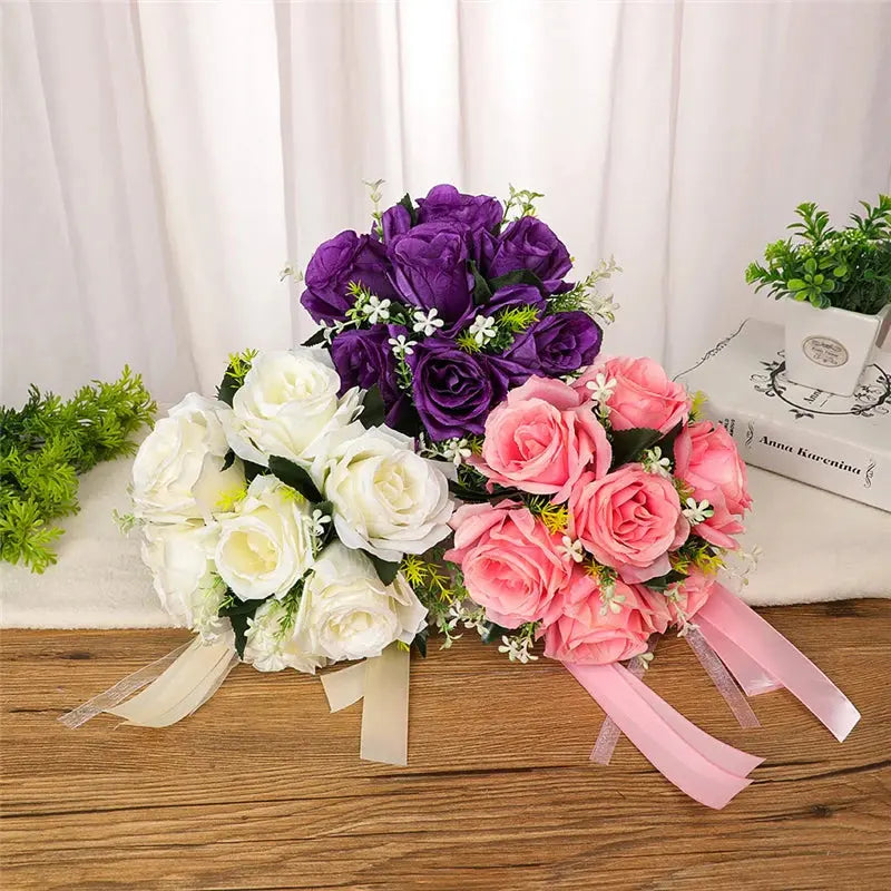 Bridal Flower Bouquet Wedding Supplies Artificial Silk Rose Peony Flower Wedding Bouquet Orchid Quality Bouquets Shop1102732563 Store
