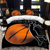 Kids Basketball Duvet Cover Set 3D King Queen Size Cool Sport Theme for Kids Children Teens Ball Gaming Polyester Bedding Set  