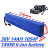 Li-ion Battery 36V 14AH Volt Rechargeable Bicycle 500W E Bike Electric Li-ion Battery Pack 36v Battery Electric Moped Scooter  