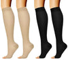 Medical Compression Socks Open Toe S/M/L/XL/XXL Sports Compression Socks Black Knee High Compress Socks For Women & Men WenWenW Store