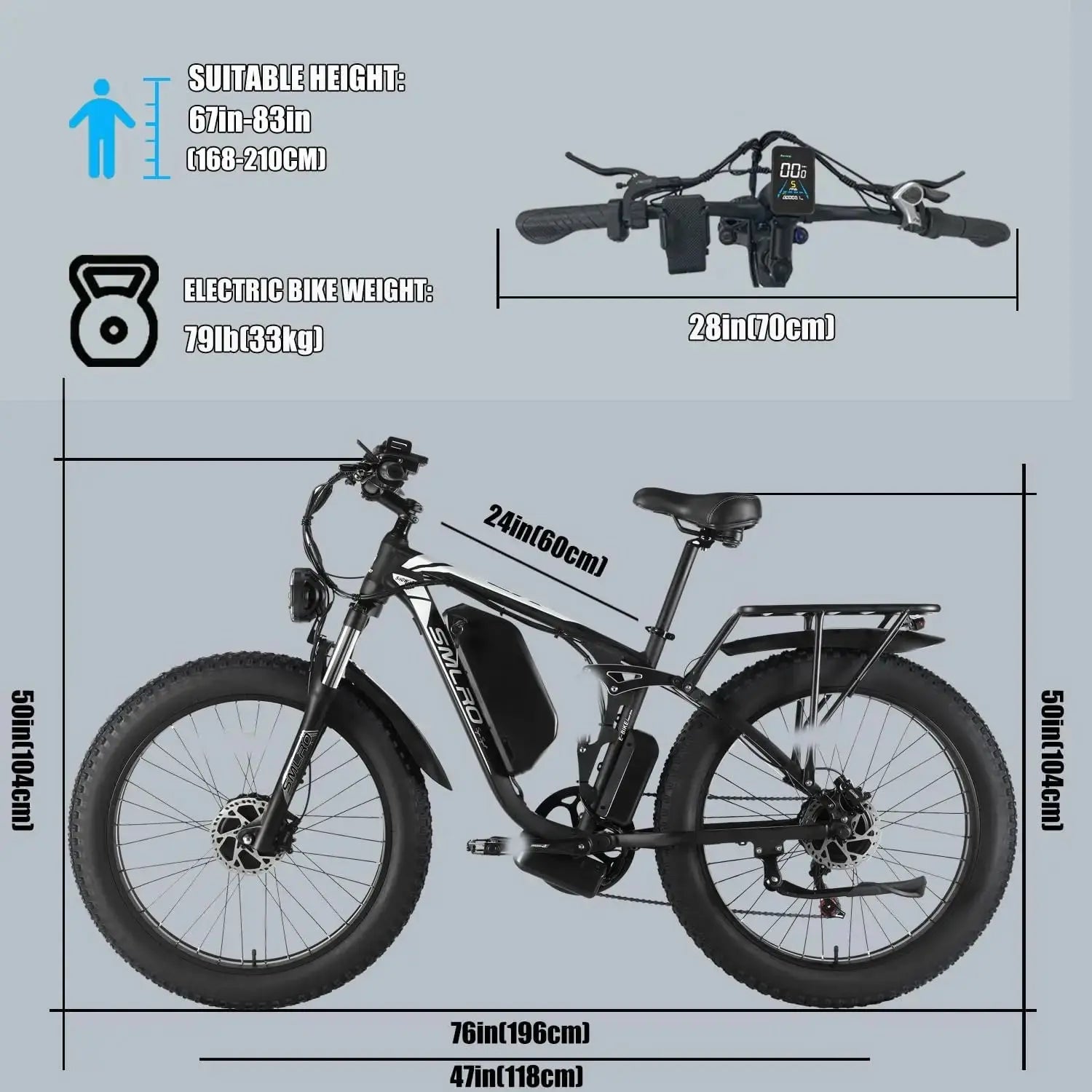 26Inch Electric Bike for Adults 2000W Dual Motor Fat Tire Ebike 48V 23AH Battery 55km/h E Bike 26” Full Suspension Hydraulic  