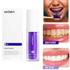 V34 30ml SMILEKIT Purple Whitening Toothpaste Remove Stains Reduce Yellowing Care For Teeth Gums Fresh Breath Brightening Teeth Skin Care Top Flow Store