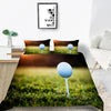 Golf Duvet Cover Set King Queen Ball Games Theme Bedding Set for Adult Men Sports Enthusiasts Green Grass Polyester.Quilt Cover  