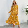 2023 Sping Summer Bohemian Women Maxi Dress Casual Long Sleeve High Waist Beach Woman Chiffon Dresses Floral Vestidoes Mujer New  