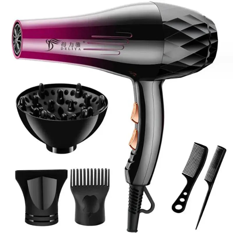 Hair Dryer Professional 1200W/2200W Gear Strong Power Blow Hair Dryer Brush For Hairdressing Barber Salon Tools Hair Dryer Fan STRONG MARATHON Store