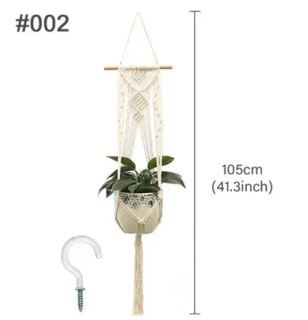 Gardening Macrame Plant shelves Hanging Basket Outdoor Hanger Rope Cotton Linen Flower pot Net  Courtyard Wall Hanging Decor  