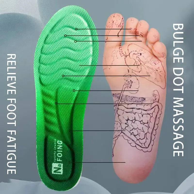 PU Feet Sole Soft Orthopedic Sport Insoles for Breathable Shock Absorption Running Shoes Pad for Men Women Arch Support Insole ZUHUHU Store