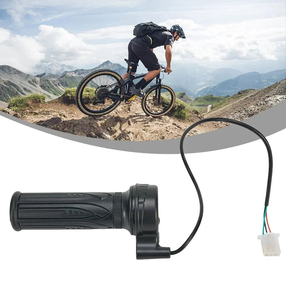 Electric Bike Bicycle Twist-Throttle High/Medium/Low Speed/Forward/Reverse Wire Throttle Grip For Electric Scooter Bike Handleba  