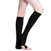 Medical Compression Socks Open Toe S/M/L/XL/XXL Sports Compression Socks Black Knee High Compress Socks For Women & Men WenWenW Store