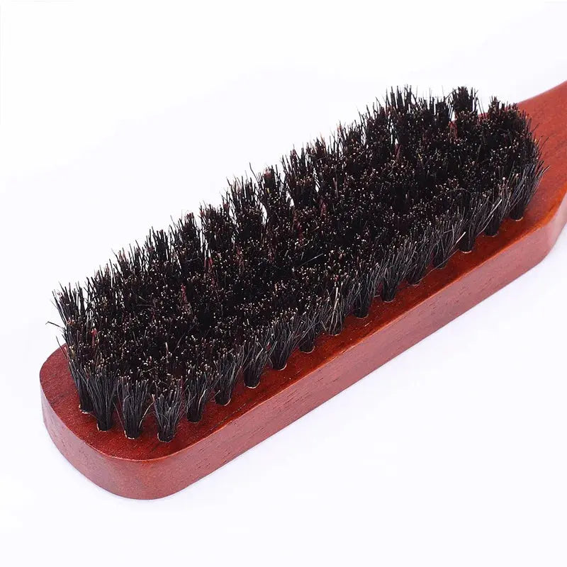 Professional Soft Boar Bristle Wood Beard Brush Hairdresser Shaving Brush Comb Men Mustache Comb Kit With Gift Bag Hair Comb Set Sur-Soul Store