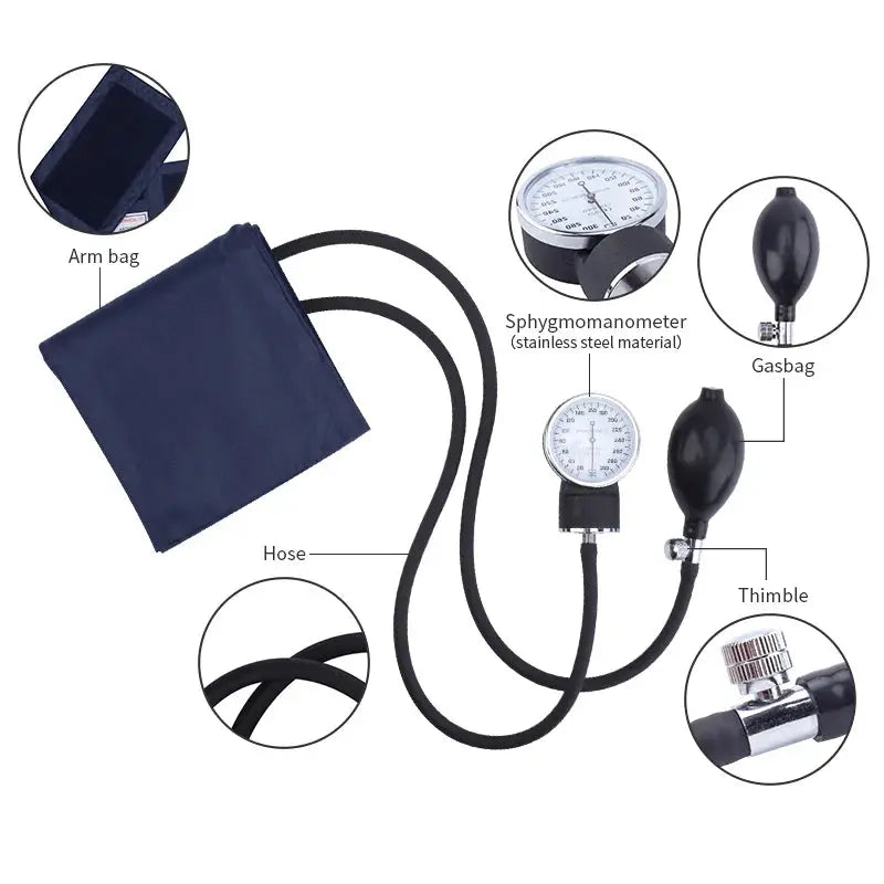 Manual Blood Pressure Monitor Diastolic Sphygmomanometer Medical Doctor Stethoscope Sphygmomanometer Cuff Home Health Monitor XceeFit Official Store