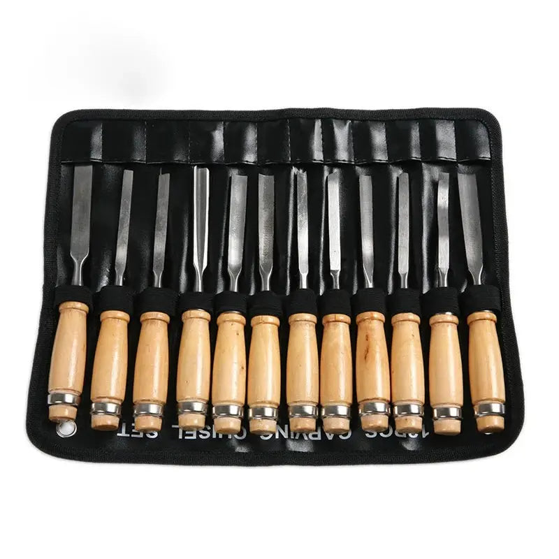 KUNLIYAOI  12Pcs Wood Carving Hand Chisel Tool Set Woodworking Professional Gouges Consruction An Carpentry Tools KUNLIYAOI Store  EBOYGIFTS