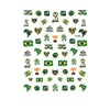 Football Game South America Brazil CHile Peru Argentina Colombia Uruguay Nail Sticker Cheering Design Soccer Fans Nail Flag  