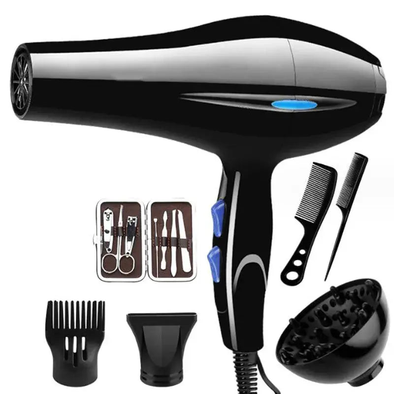 Hair Dryer Professional 1200W/2200W Gear Strong Power Blow Hair Dryer Brush For Hairdressing Barber Salon Tools Hair Dryer Fan STRONG MARATHON Store