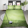 Golf Duvet Cover Set King Queen Ball Games Theme Bedding Set for Adult Men Sports Enthusiasts Green Grass Polyester.Quilt Cover  