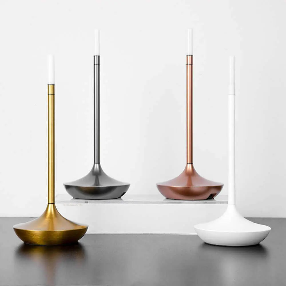 Vintage Aluminium Cordless Candle Lamp