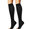 Medical Compression Socks Open Toe S/M/L/XL/XXL Sports Compression Socks Black Knee High Compress Socks For Women & Men WenWenW Store