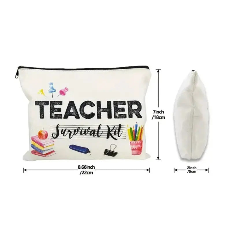 Teacher Appreciation Gifts Best Teacher Ever Cosmetic Bag Teacher Gifts for Women Teacher Makeup Bag Pencil Pouch for Teacher Shop1102892585 Store