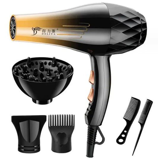 Hair Dryer Professional 1200W/2200W Gear Strong Power Blow Hair Dryer Brush For Hairdressing Barber Salon Tools Hair Dryer Fan STRONG MARATHON Store