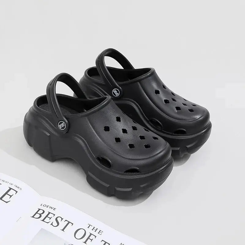 New Sandal Slippers DIY Cute Cartoon Clogs Women Mules Summer Beach Sandals Cave Hole Female Garden Shoe For Students Girls BEVERGREEN Official Store