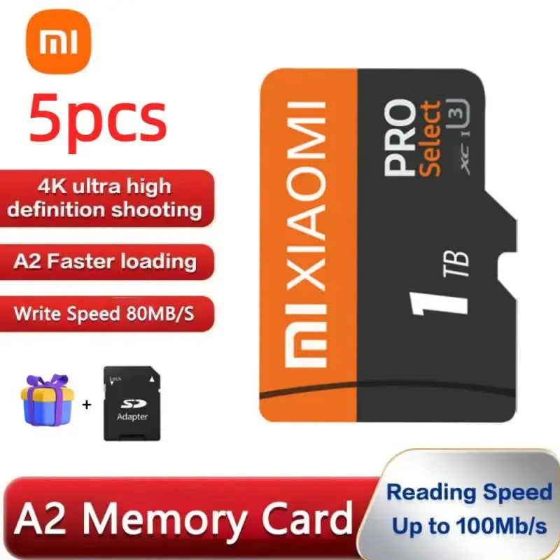 Xiaomi A2 Class10 Memory Card 2TB 1TB Mini SD Card 512GB 256GB TF Flash Card Flash Drive Mini Sd Tf For Phone Car Device Monitor  