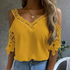 Off Shoulder Lace Blouse - EBOYGIFTS LLC women Attire Ginger-XL Off Shoulder Lace Blouse