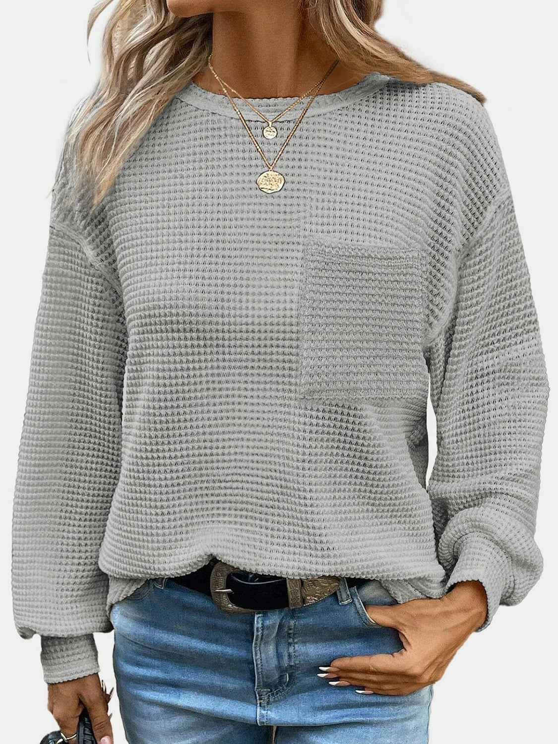 Mandy Round Neck Long Sleeve T-Shirt  