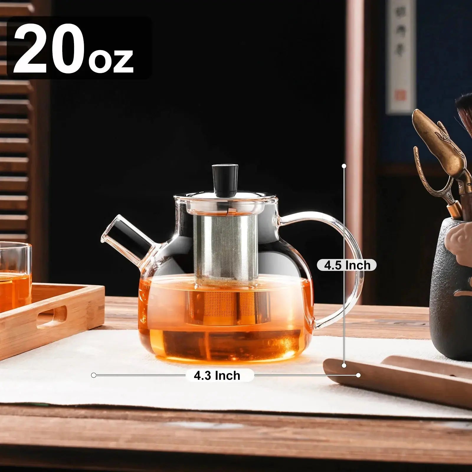 1800ML Home And Kitchen Transparent Glass Water Jug Camping Water Bottle Cold Coffee Pot Coffeeware Teaware Drink ItemsKettle - eboygifts