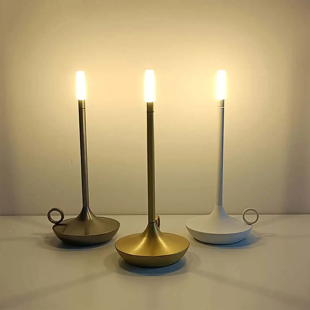 Vintage Aluminium Cordless Candle Lamp