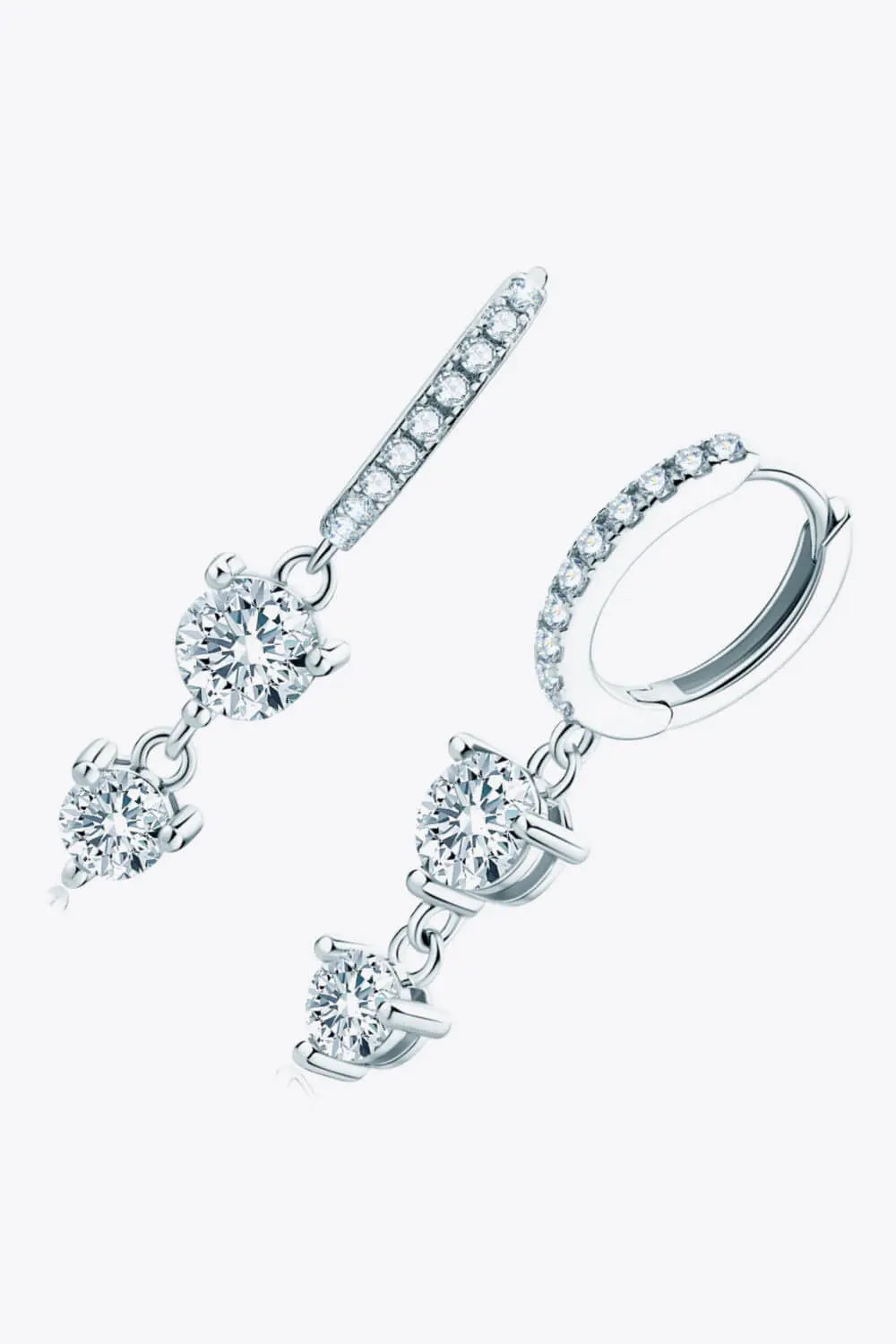 Adored Be The One Moissanite Drop Earrings  