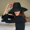 RIRI Jute Straw Hat, in Black  