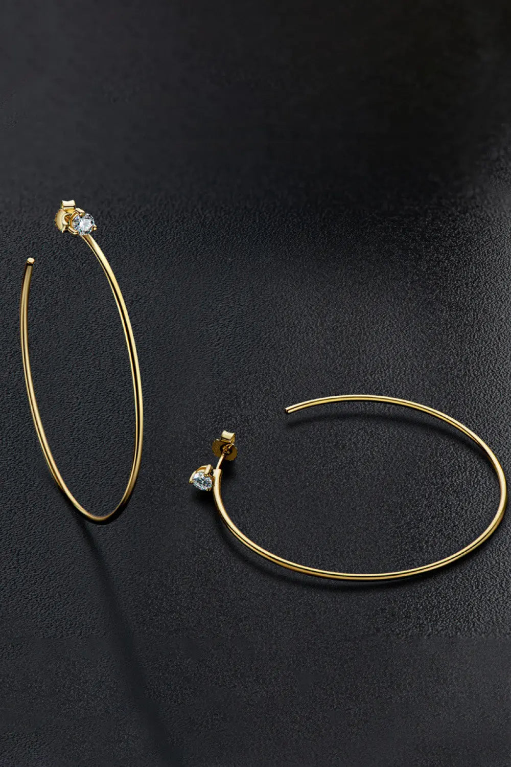 Adored 925 Sterling Silver Moissanite Hoop Earrings  