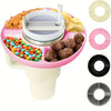 Silicone Snack Bowl Food-Grade Reusable Snack Tray for Stanley Cup Accessories