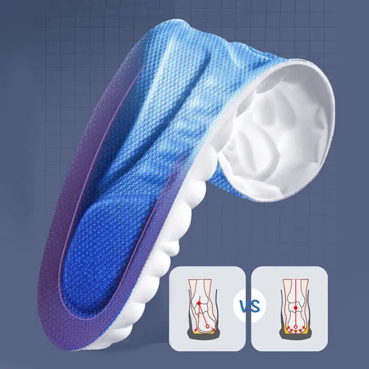 4D Cloud Technology Sports Insoles for Shoes Breathable Shock Absorption Cushion